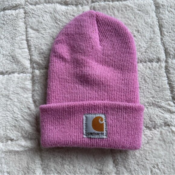 Carhartt | Pink Beanie Foldover Beanie Hat | Size Toddler - Picture 3 of 7